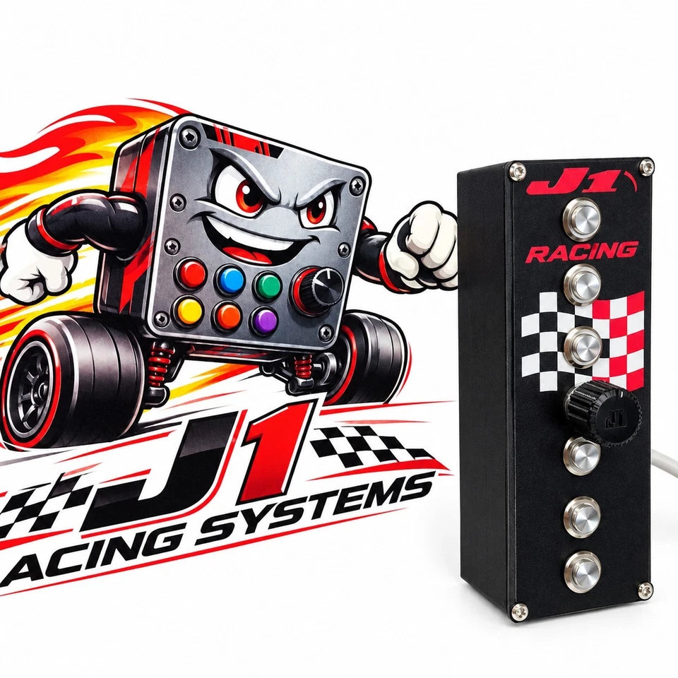 J1 Racing SS V4 Vertical USB Button Box – 6 Buttons + Rotary Encoder
