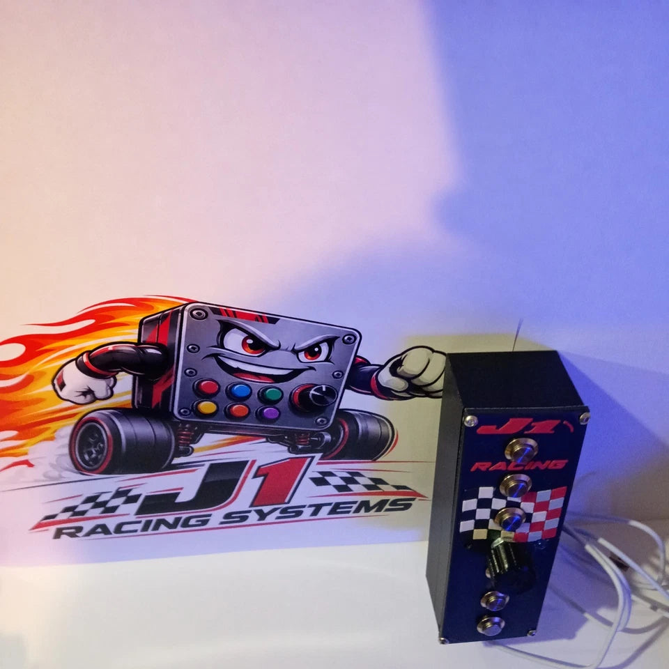 J1 Racing SS V4 Vertical USB Button Box – 6 Buttons + Rotary Encoder