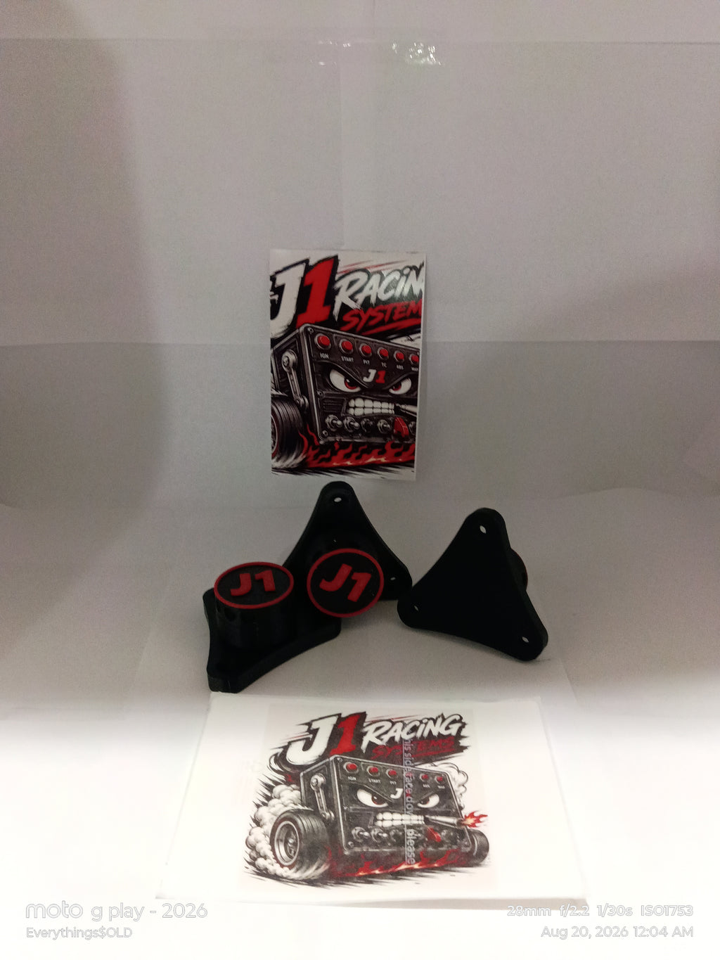 J1 RacingSystems MOZA Sim Racing Accessory kit. Wheel hub cover ,steering wheel wall mount
