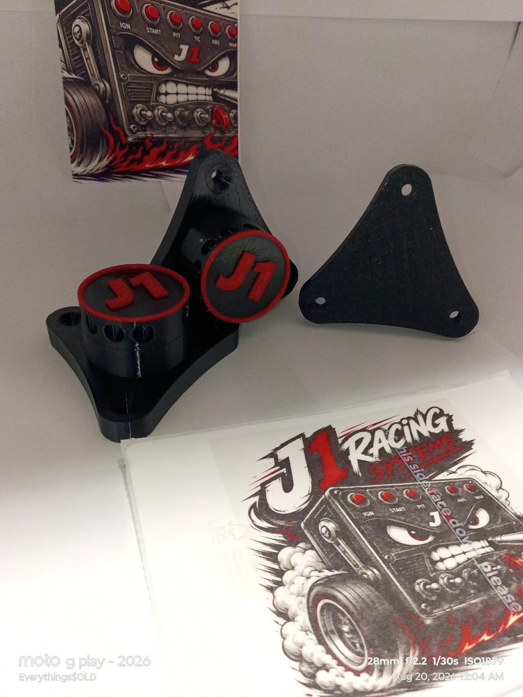J1 RacingSystems MOZA Sim Racing Accessory kit. Wheel hub cover ,steering wheel wall mount