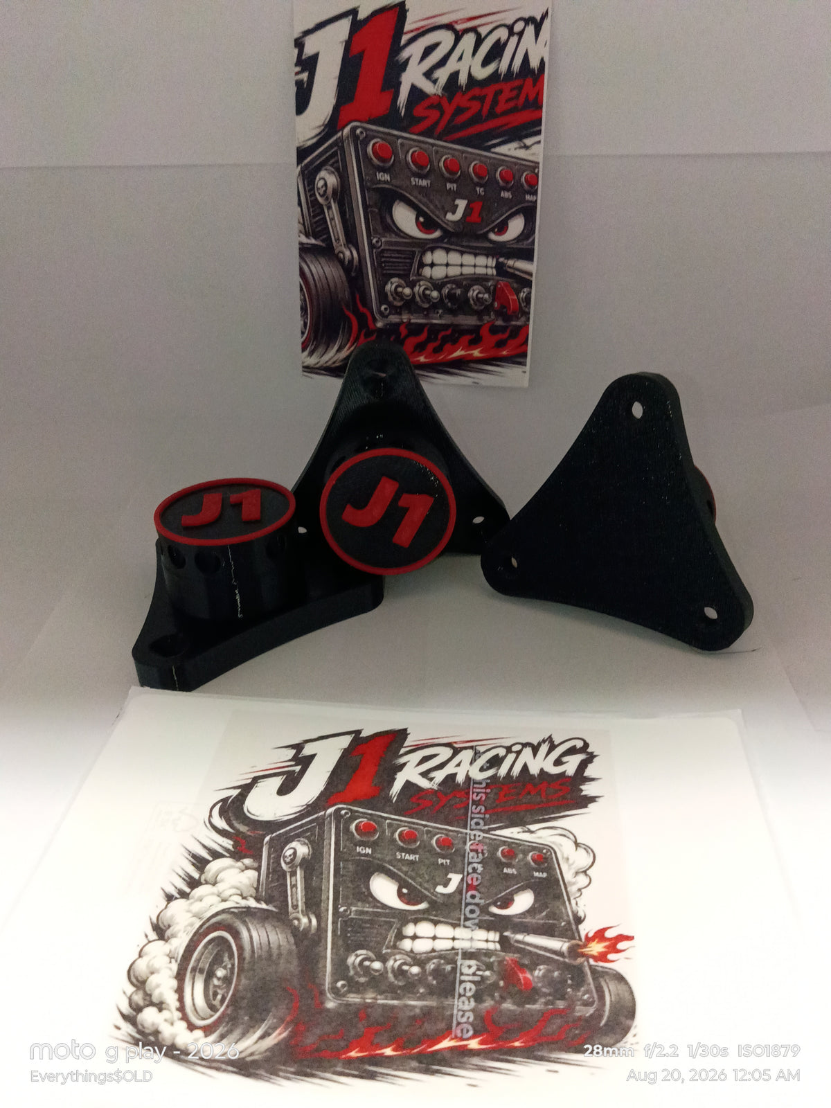 J1 RacingSystems MOZA Sim Racing Accessory kit. Wheel hub cover ,steering wheel wall mount