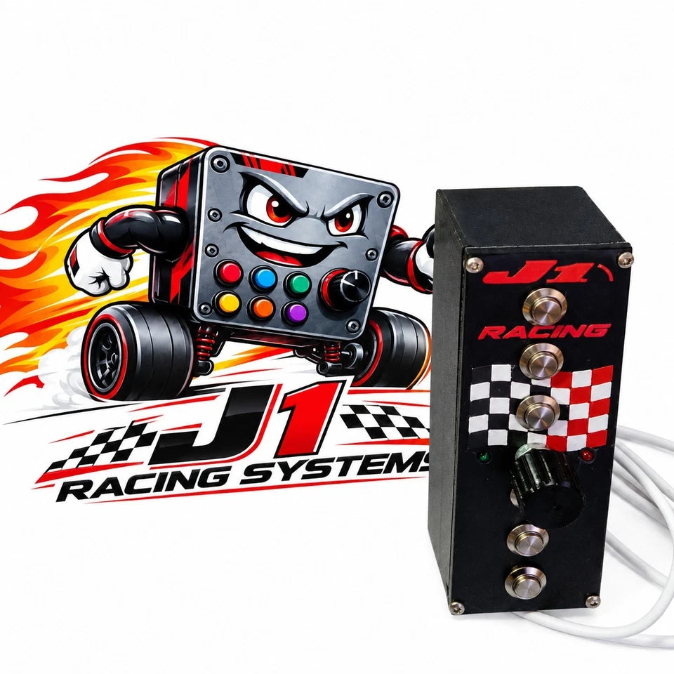 J1 Racing SS V4 Vertical USB Button Box – 6 Buttons + Rotary Encoder