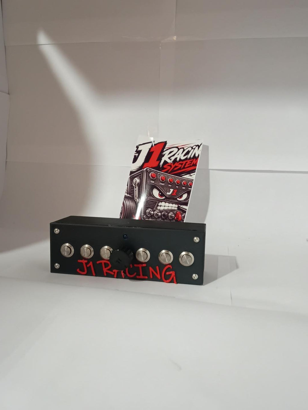 J1 Racing Systems S6 Premium – Sim Racing Button Box w/ Rotary Encoder & Active LED Feedback